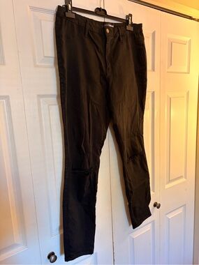Fashion Nova Black Slim Fit Distressed Chinos